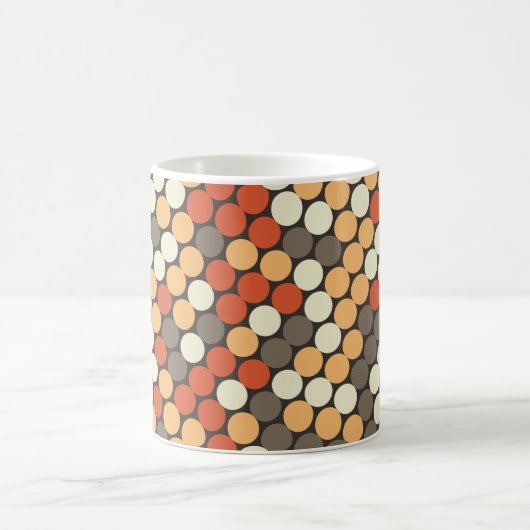 Orange retro dots kaffeetasse (Mittel)