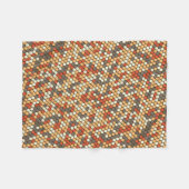 Orange retro dots pattern fleecedecke (Vorderseite (Horizontal))