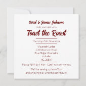 Orange Retro Erntedank Dinner Einladung (Rückseite)