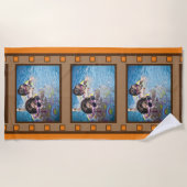 Orange Retro Film Strip Foto Handtuch (Vorderseite)