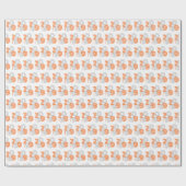 Orange Retro Große Zahlen Klasse von Geschenkpapier (Flach)