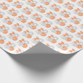 Orange Retro Große Zahlen Klasse von Geschenkpapier (Ecke)