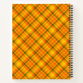 Orange Retro Kariert Editable Rezept Notebook Notizblock (Rückseite)