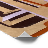 Orange Retro-Kreise Abstrakter Poster (Ecke)