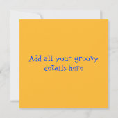 Orange Retro Luau Hula von einer guten Zeit Einlad Einladung (Rückseite)