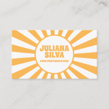 Orange Retro mit QR Business Card