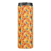 Orange Retro Modern Design - 70er Style Geometric Thermosbecher (Rückseite)