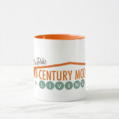 Orange Retro Modern Tasse (Zentrum)