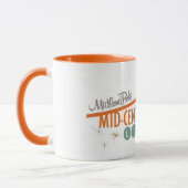Orange Retro Modern Tasse (Links)