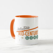 Orange Retro Modern Tasse (Vorderseite Links)