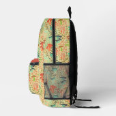 Orange Retro Mushroom Bedruckter Rucksack (Rechts)