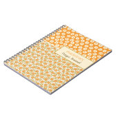 Orange Retro Personalisiertes Gebet Zeitschrift Notizblock (Linke Seite)