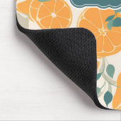 Orange Retro Personalisiertes Muster Mousepad (Ecke)