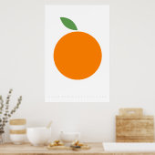 Orange Retro Poster Zitat aus den 60er Jahren (Küche)