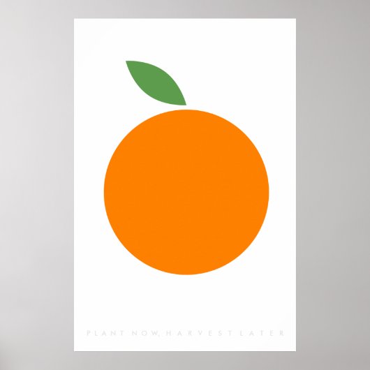 Orange Retro Poster Zitat aus den 60er Jahren (Vorne)
