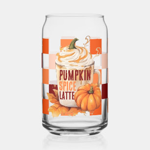 Orange Retro Pumpkin Gewürz Latte Erntedank Dosenglas