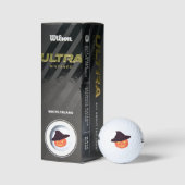 Orange Retro Pumpkin Golfball (Verpackungen)