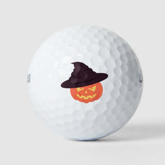 Orange Retro Pumpkin Golfball (Vorderseite)
