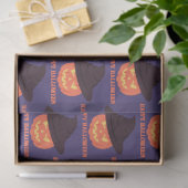 Orange Retro Pumpkin Happy Halloween Seidenpapier (Geschenk)