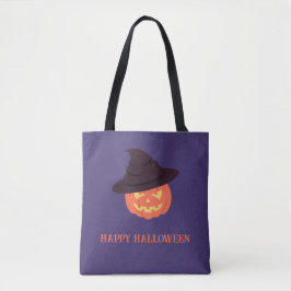 Orange Retro Pumpkin Happy Halloween Tasche