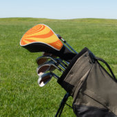 Orange Retro Twirl Monogramm Golf Headcover (In SItu)