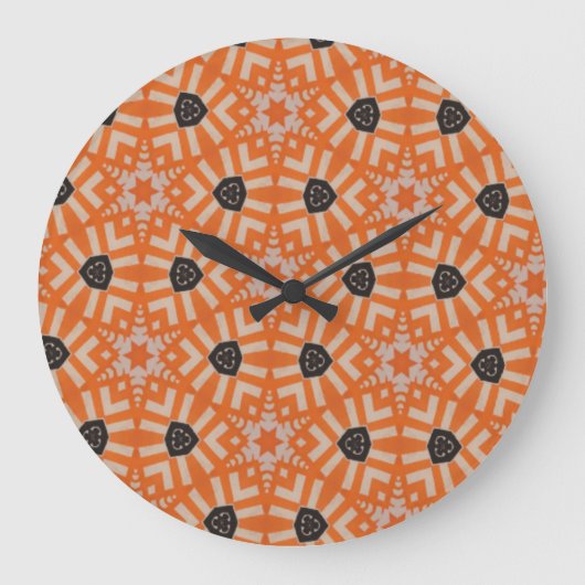 Orange Retro Vintage Uhr (Vorderseite)