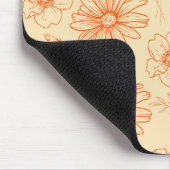 Orange Retro Vintages Y2K Blume Muster Mousepad (Ecke)