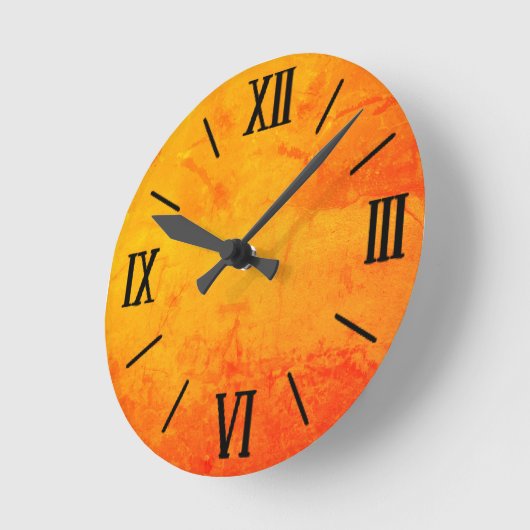 Orange-Retro-Wall-Uhr Runde Wanduhr (Winkel)