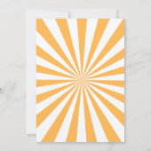 Orange Retro Wedding Einladung (Rückseite)