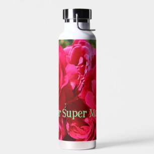 Orange Rhodies Blumen Florale Aluminium-Wasserflas Trinkflasche