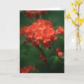 Orange Rhododendron Grußkarte Karte (Gelbe Blume)