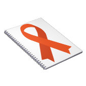 Orange Ribbon ADHD Multiple Sklerose CRPS Notizblock (Rechte Seite)
