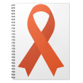 Orange Ribbon ADHD Multiple Sklerose CRPS Notizblock (Vorderseite)