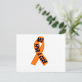 Orange Ribbon Awareness Postkarte (Stehend Vorderseite)