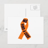 Orange Ribbon Awareness Postkarte (Vorne/Hinten)