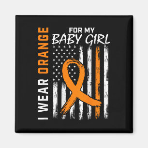 Orange Ribbon Baby Leukämie Bewusstsein Magnet