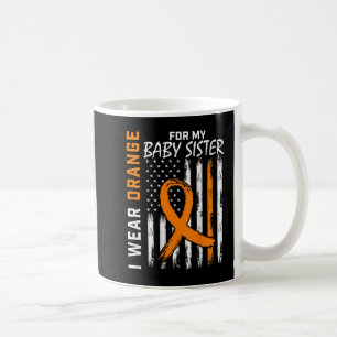 Orange Ribbon Baby Schwester Leukemia Warnhinweis Kaffeetasse