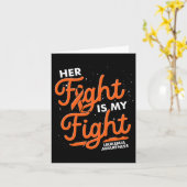 Orange Ribbon Cancer Fight Supporter Leukemia Awar Karte (Gelbe Blume)