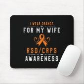 Orange Ribbon Crpsrsd Awareness For Ehefrau - Husb Mousepad (Mit Mouse)