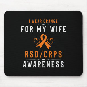 Orange Ribbon Crpsrsd Awareness For Ehefrau - Husb Mousepad