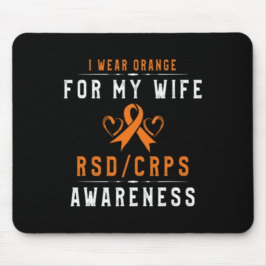 Orange Ribbon Crpsrsd Awareness For Ehefrau - Husb Mousepad (Vorne)