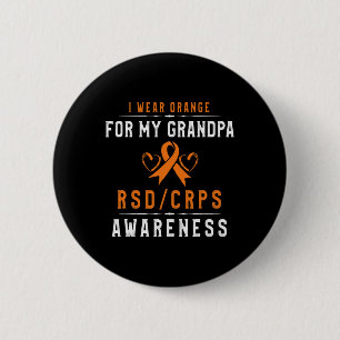 Orange Ribbon Crpsrsd Awareness for Opa - Gran Button