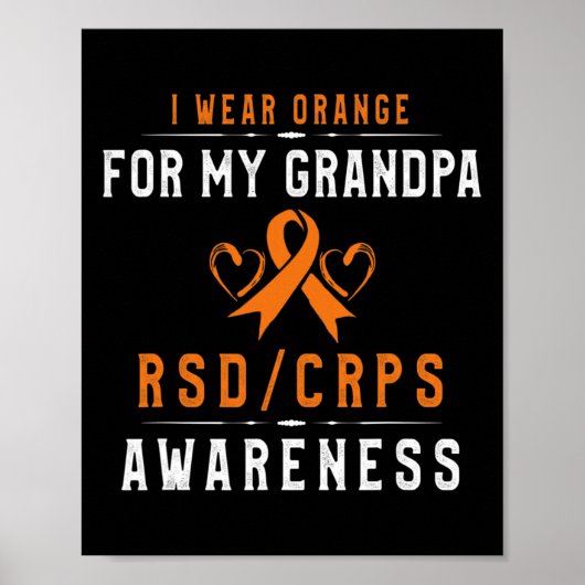 Orange Ribbon Crpsrsd Awareness for Opa - Gran Poster (Vorne)