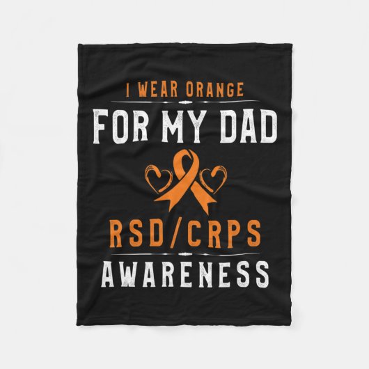 Orange Ribbon CRrsd Awareness for Vater Gift F Fleecedecke (Vorderseite)