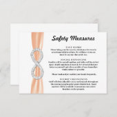 Orange Ribbon Diamond Unendlichkeit Sicherheitsmaß Begleitkarte (Vorne/Hinten)