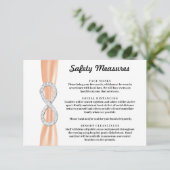 Orange Ribbon Diamond Unendlichkeit Sicherheitsmaß Begleitkarte (Stehend Vorderseite)