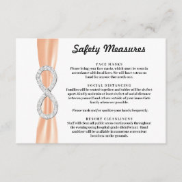 Orange Ribbon Diamond Unendlichkeit Sicherheitsmaß Begleitkarte