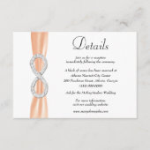 Orange Ribbon Diamond Unfinity Wedding Details Begleitkarte (Vorderseite)