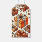 Orange Ribbon Geschenkboxen Hübsche Wasserfarbe Ge Geschenkanhänger (Vorderseite)