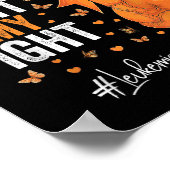 Orange Ribbon Grandson Leukemia Bewusstsein Poster (Ecke)